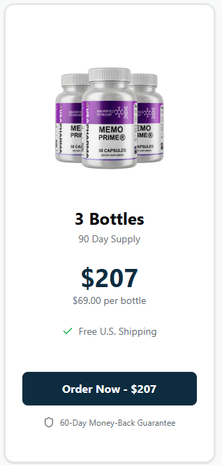 memo prime 3 bottles price