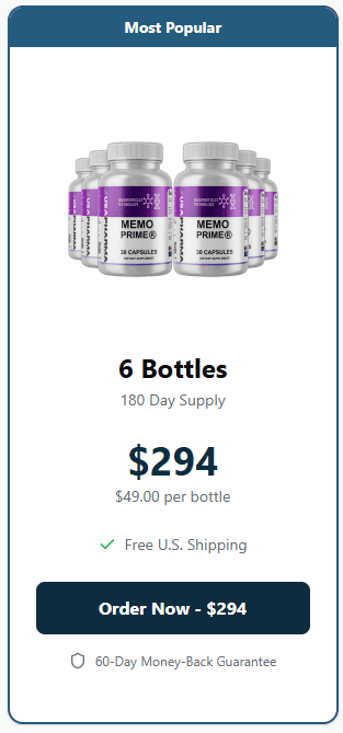 memo prime 6 bottles price